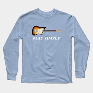 Play Simply Offset Style Electric Guitar Sunburst Color Long Sleeve T-Shirt